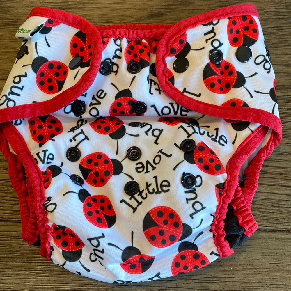 Best Bottom Little Love Bugs/Lade Bugs Diaper Cover one size